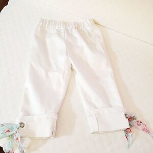 Bonnie Jean White Girls Pants Size 4T